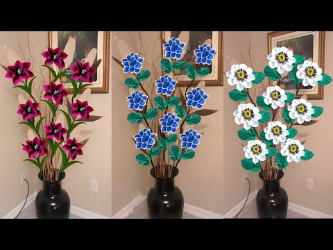 Видео: Как сделать комнатный угловой цветок из полиэтиленового пакета