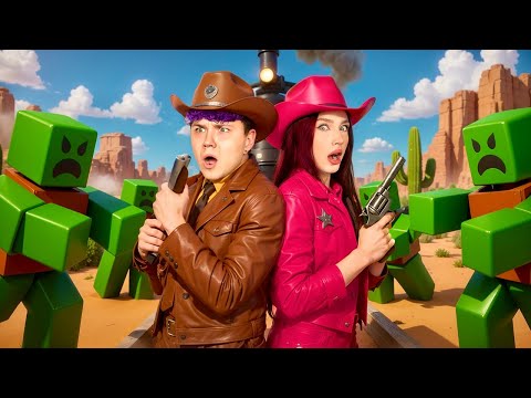 Видео: Сбежали от БОССА и ЗОМБИ в Мертвые рельсы в ROBLOX