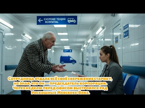 Видео: Отдала 30 000 нищему старику. Через неделю её ждал у офиса кортеж «Мерседесов».