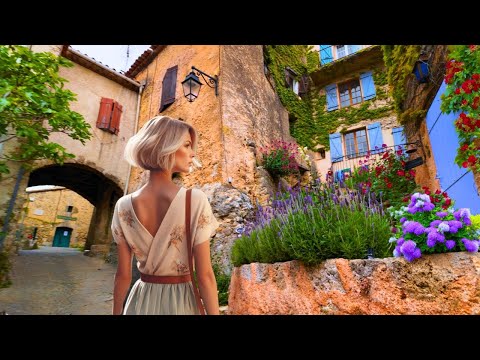 Видео: Самые КРАСИВЫЕ деревни Франции: Туртур - Прованс [РАССЛАЖДАЮЩАЯ ПЕШЕХОДНАЯ ЭКСКУРСИЯ 4K]