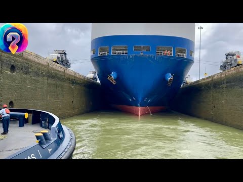 Видео: Как работает Панамский канал, когда проходят суда? История гигантского Панамского канала!