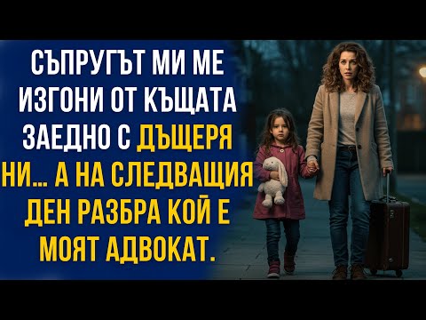 Видео: Съпругът ми ме изгони от къщата заедно с дъщеря ни… А на следващия ден разбра кой е моят адвокат.