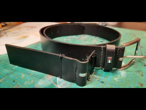 Видео: Обрезать кожаный  ремень, другой способ.