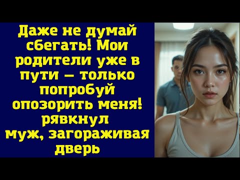 Видео: Даже не думай сбегать! Мои родители уже в пути — только попробуй опозорить меня! — рявкнул муж