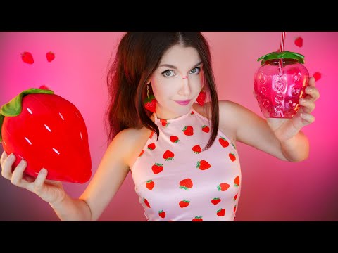 Видео: АСМР 🍓 КЛУБНИКА ПАТИ 🍓🥳 ASMR Strawberry party 🤪✨  99,9% TINGLES 🍓