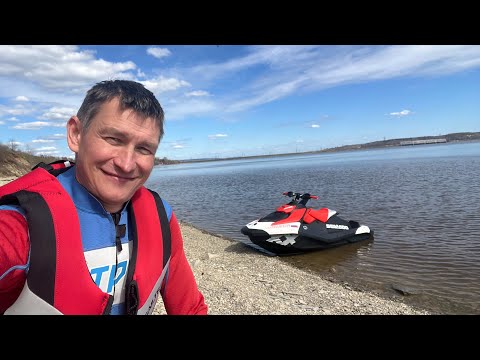 Видео: Пермь Гидроцикл see doo BRP SPARK 2025 подготовка и первый выезд открыл водный сезон река Кама