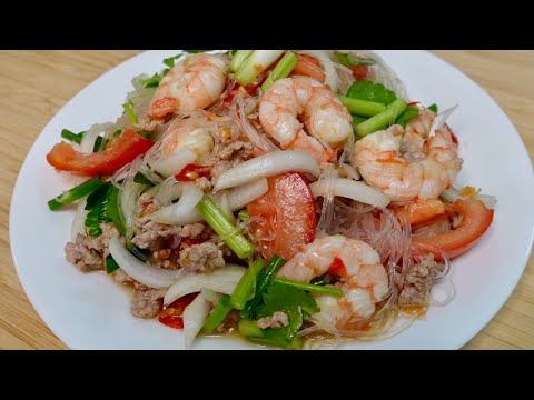 Видео: ЛЕГКИЙ рецепт салата из острой тайской стеклянной лапши от Ям Вун Сена