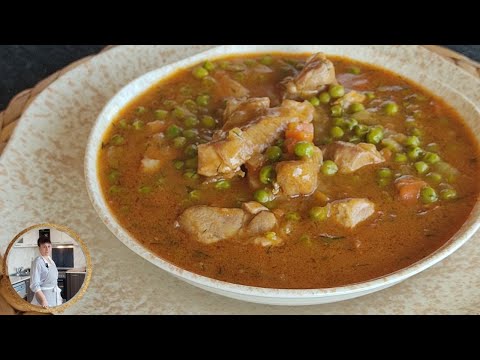 Видео: Свинско с грах. Рецепта от А до Я👩‍🍳, pork stew with peas, subtitles available