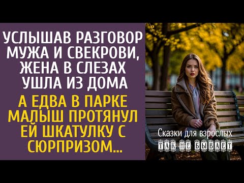 Видео: Услышав разговор мужа и свекрови, в слезах ушла из дома, а едва в парке малыш протянул ей шкатулку…