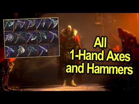 Видео: Все одноручные топоры и молоты | Наборы приёмов и рунические атаки | Нет покоя нечестивцам