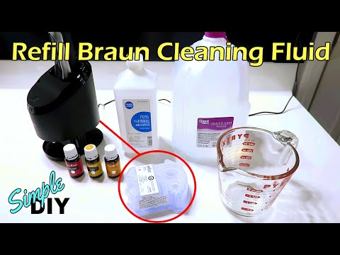 Видео: Заправка картриджа Braun Cleaning Fluid для бритвы Braun