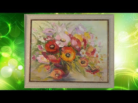 Видео: Александра Юрова художник, мастер-класс - цветы