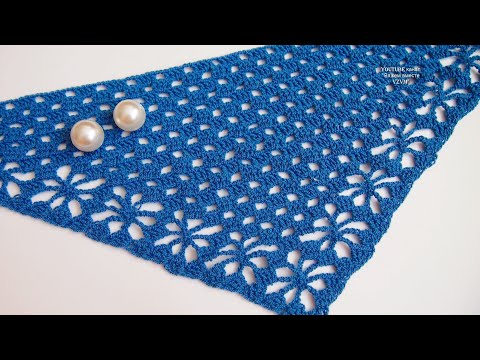 Видео: Как связать шаль крючком.  Шаль паучки, вязать ЛЕГКО и БЫСТРО.  Урок 235  Simple crochet shawl