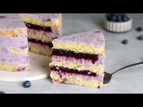 Видео: РЕЦЕПТ нежного ТОРТА Лимон-Голубика/ Торт с ягодами, ягодная начинка, шифоновый бисквит