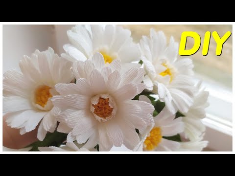 Видео: ⚫DIY РОМАШКИ из ГОФРИРОВАННОЙ БУМАГИ.CHAMMERIES FROM CORRECTED PAPER