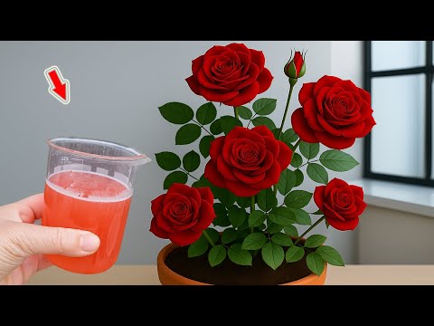 Видео: Всего 1 стакан! Внезапно появляется 1001 корень, и розы цветут круглый год!