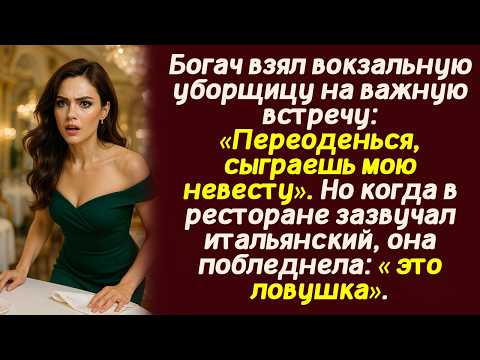 Видео: Богач взял вокзальную уборщицу на важную встречу: «Переоденься, сыграешь мою невесту». Но когда...