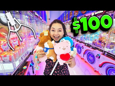 Видео: $100 Claw Machine Challenge и Gatcha Orlando Clawcade!