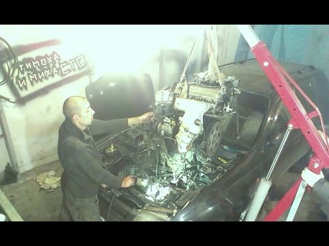 Видео: Замена двигателя на Toyota Caldina 1996 4WD 3S-FE ST195