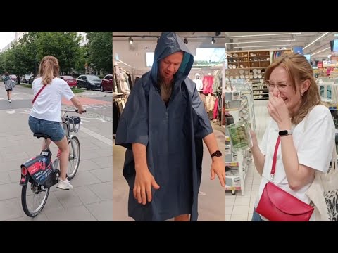 Видео: Катаемся на великах. В ТЦ ничего не понравилось, зато насмеялись.