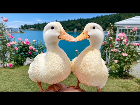 Видео: Спокойное утро на озере 💦 Милые утки и мелодии фортепиано избавят от стресса и восстановят душевн...
