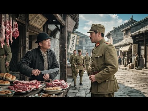 Видео: Японский солдат купил мясо, не заплатив, но хозяин убил его ножом.