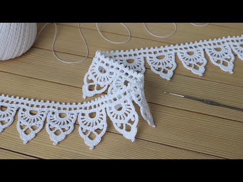 Видео: КРУЖЕВО крючком ПРОСТОЕ В ВЯЗАНИИ! мастер-класс КАЙМА вязание крючком Easy to Crochet Lace pattern