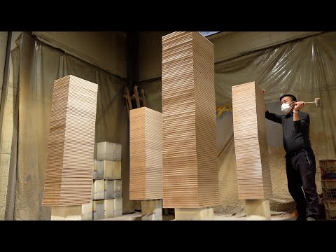 Видео: Процесс изготовления трехъярусного комода. Корейская мебельная фабрика.