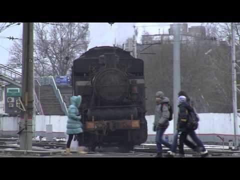 Видео: Паровоз 9П-19499 (транспортировка)