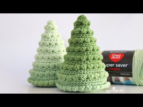 Видео: Вязаные крючком ёлки ​​в стиле омбре