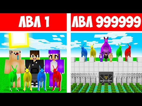 Видео: НУБ ПРО И ДЕВУШКА СТРОЯТ КОРОЛЕВА КЕНГУРУ GARTEN OF BANBAN 3 БАЗУ АНТИ-ЗОМБИ ЗА 1000000$ В МАЙНКРАФТ