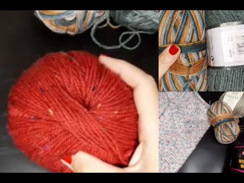 Видео: Что связать на осень и зиму? Ревизия запасов пряжи/Джемпер Акварель