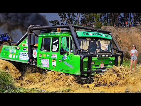 Видео: Tatra Stuck in Mud -  Truck Сompetitions | 6×6 | 8×8 | Offroad Truck Trial Kunštát