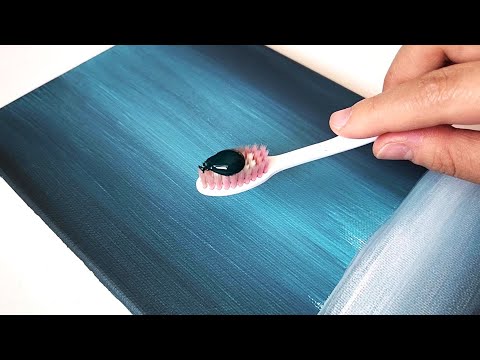 Видео: Рисование рождественских деревьев и Санта-Клауса 🎄🎅/ Техника рисования зубной щетки