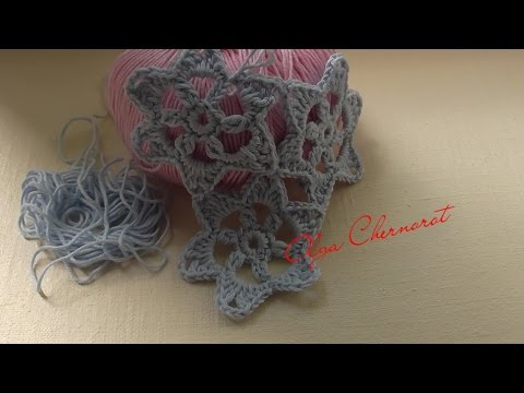 Видео: Вязаная блузка мотив"Звезда" Сrochet blouse