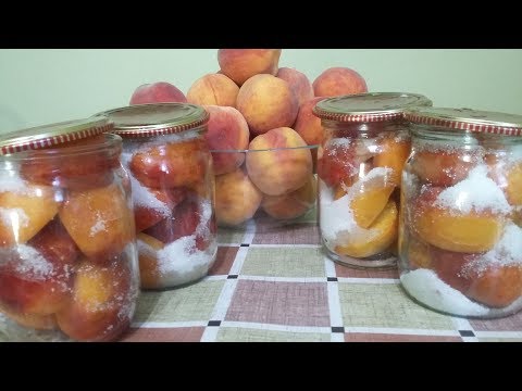 Видео: Персики в собственному соку. Вкусная заготовка на зиму.