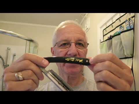Видео: Бритьё опасной бритвой GD Gold Dollar straight razor shaving