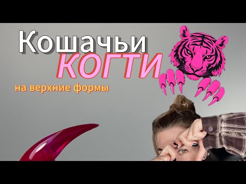 Видео: Наращивание ногтей кошачьи когти на верхние формы