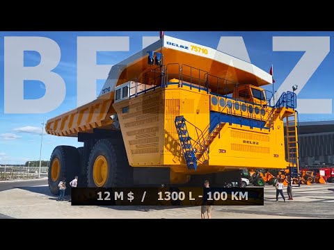 Видео: ЭТО САМЫЙ БОЛЬШОЙ В МИРЕ ГРУЗОВИК! BELAZ 75710. 1300 литров на 100 км.