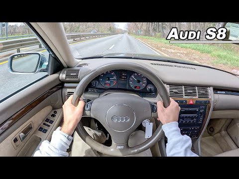 Видео: За рулём Audi S8 2001 года — лимузин D2 Quattro V8 с красными линиями (бинауральное аудио от перв...