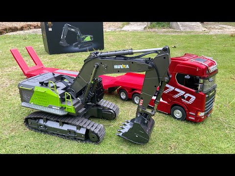 Видео: Распаковка радиоуправляемого экскаватора Huina 1593 - RC Excavator Huina 1593