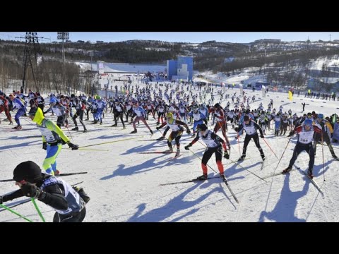 Видео: Мурманский лыжный марафон 2023. 2 день