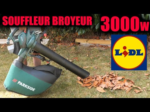 Видео: LIDL Электрический пылесос для листьев / воздуходувка PARKSIDE PLS 3000 A1