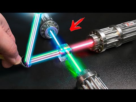 Видео: СОЕДИНЯЮ ЦВЕТА ЛАЗЕРОВ - ЧЕРЕЗ RGB ПРИЗМУ
