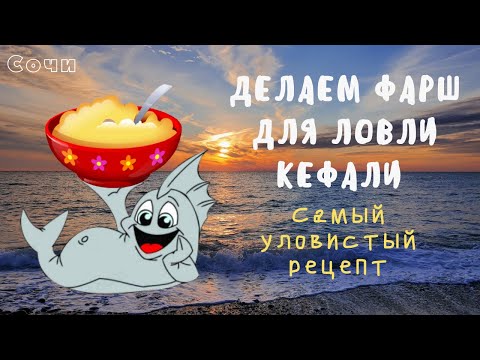 Видео: На что клюёт кефаль в Сочи. (готовим фарш для ловли кефали)