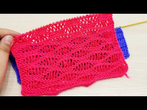 Видео: АЖУРНЫЕ УЗОРЫ СПИЦАМИ / КРАСИВЫЙ И ОЧЕНЬ ПРОСТОЙ УЗОР МОРСКИЕ ВОЛНЫ СПИЦАМИ / УЗОРЫ СПИЦАМИ