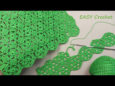 Видео: Легкий УЗОР без отрыва нити!!! ВЯЗАНИЕ КРЮЧКОМ безотрывный способ  SUPER EASY Pattern Crochet