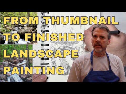 Видео: От эскиза до готовой пейзажной картины