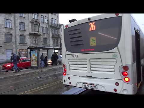 Видео: Новинка: Volgabus-5270.G0! Автобус Санкт-Петербурга 9-6: Volgabus-5270.G0 б.7663 по №26 (02.01.19)