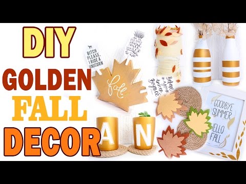 Видео: ОСЕННИЙ декор комнаты * 8 разных ИДЕЙ * Golden Fall Decor * BubeBOX #1 *Bubenitta